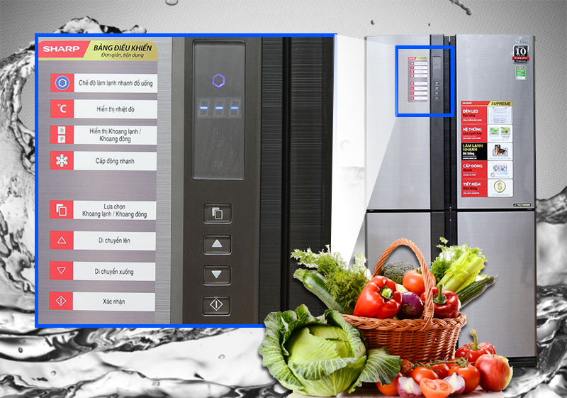 Tủ Lạnh Sharp Inverter 556L SJ-FX630V-ST - Giao Tại HCM